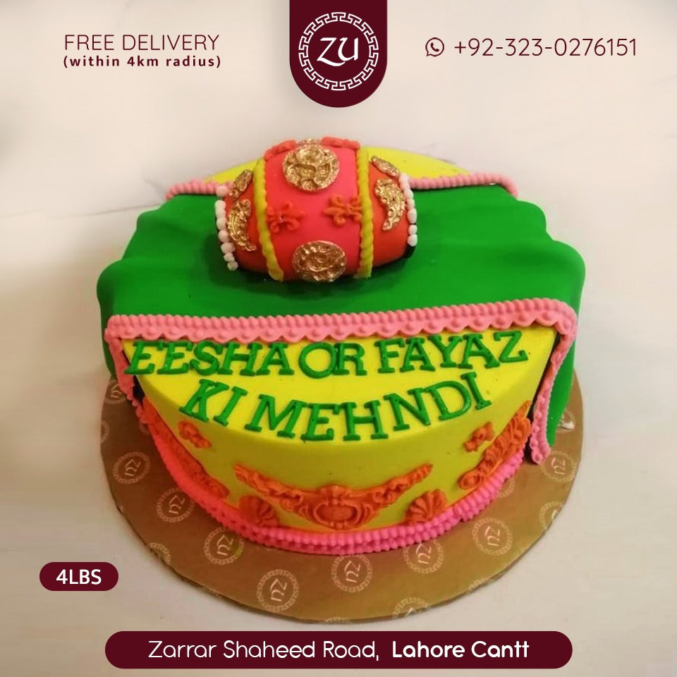 Mehndi Cake For Bridal - Bakisto Customized Cake