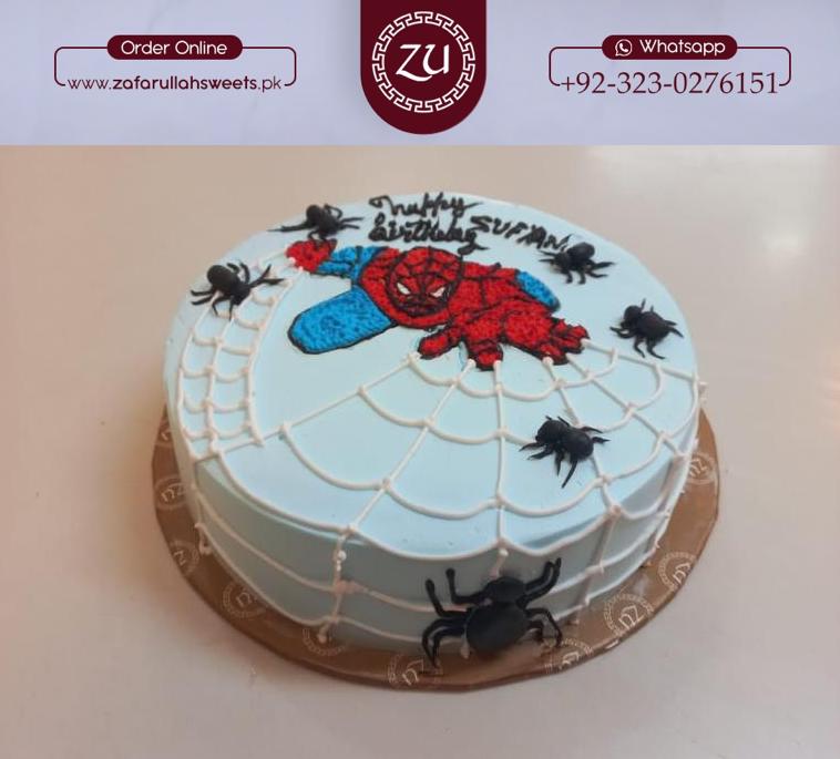 70 Cake Ideas for Birthday & Any Celebration : Painted 3D Spider-Man Cake