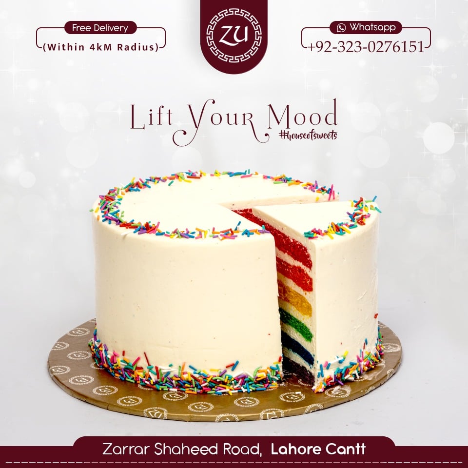 Rainbow Congratulations Cake - Cake O Clock - Best Customize Designer Cakes  Lahore